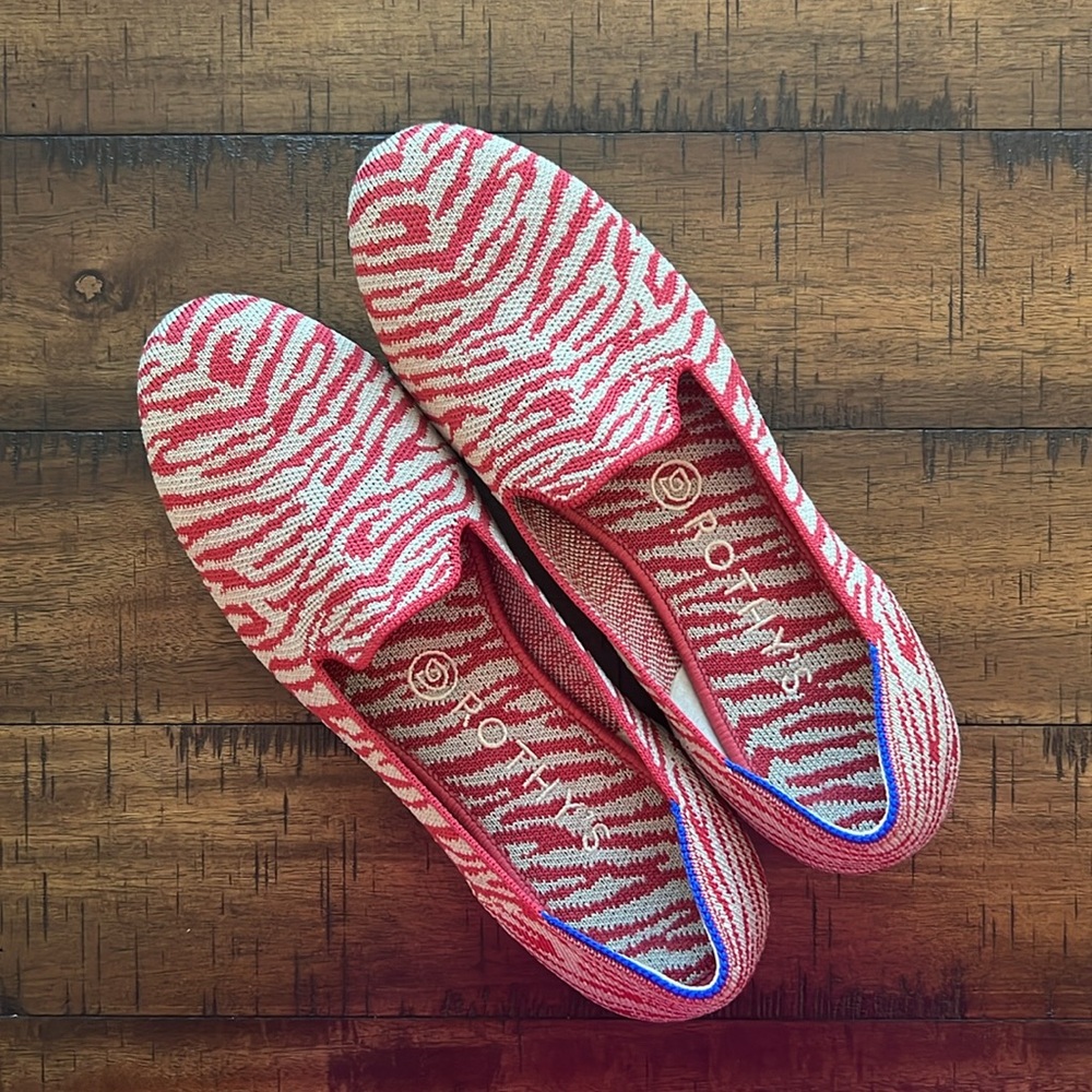 Rothy's The Loafer Red Zebra Shoes